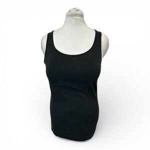 Eddie Bauer Women's Tank Top Ribbed Knit Shape Retention Active Outdoors Black L